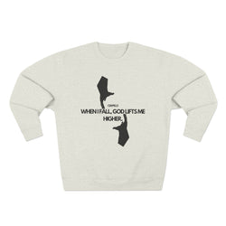 Image of Religious Unisex Crewneck Sweatshirt - GOD LIFTS ME UP CERPELO Design