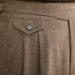 COFFEE WOOL CASUAL PANTS - CERPELO