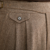 COFFEE WOOL CASUAL PANTS - CERPELO