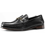 Men's Black Leather Loafers