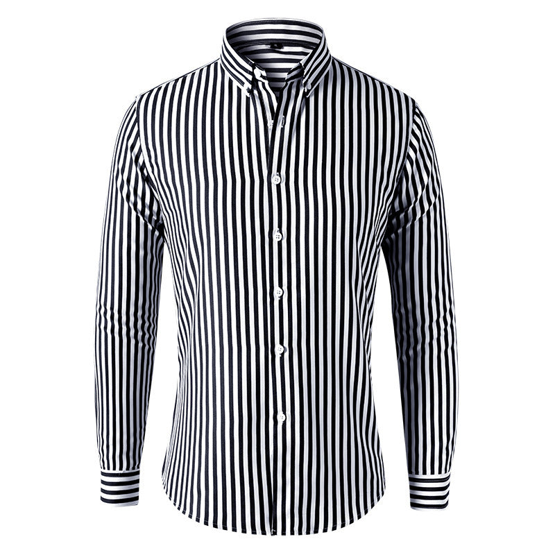 Men's Striped Long Sleeve Shirt