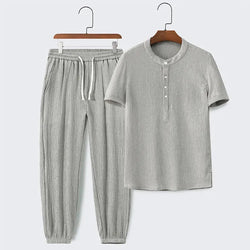 Image of Summer Casual Sports Quick-drying Top Two-piece Set, Menswear, CERPELO