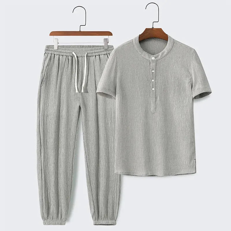 Summer Casual Sports Quick-drying Top Two-piece Set, Menswear, CERPELO