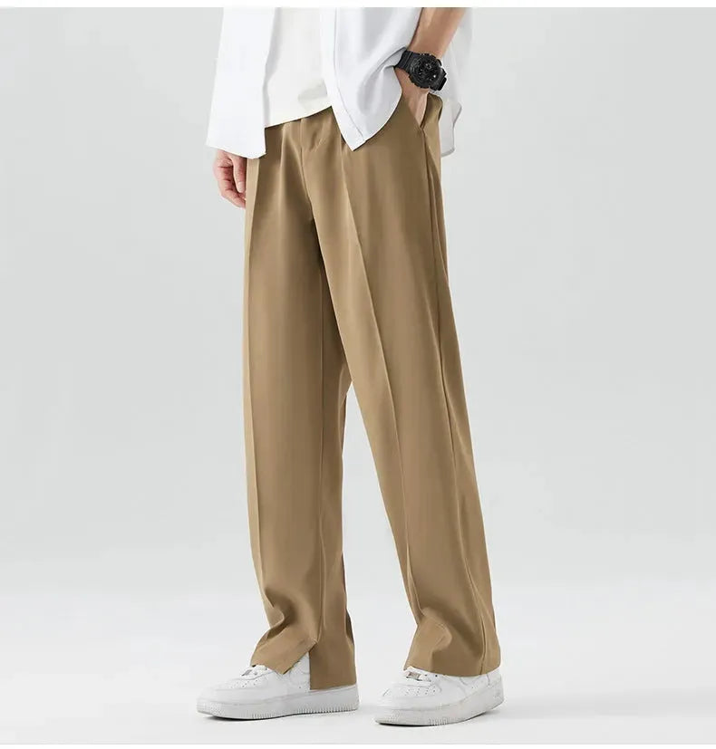 Men's Ice Silk Cool Suit Pants - Lightweight Comfort