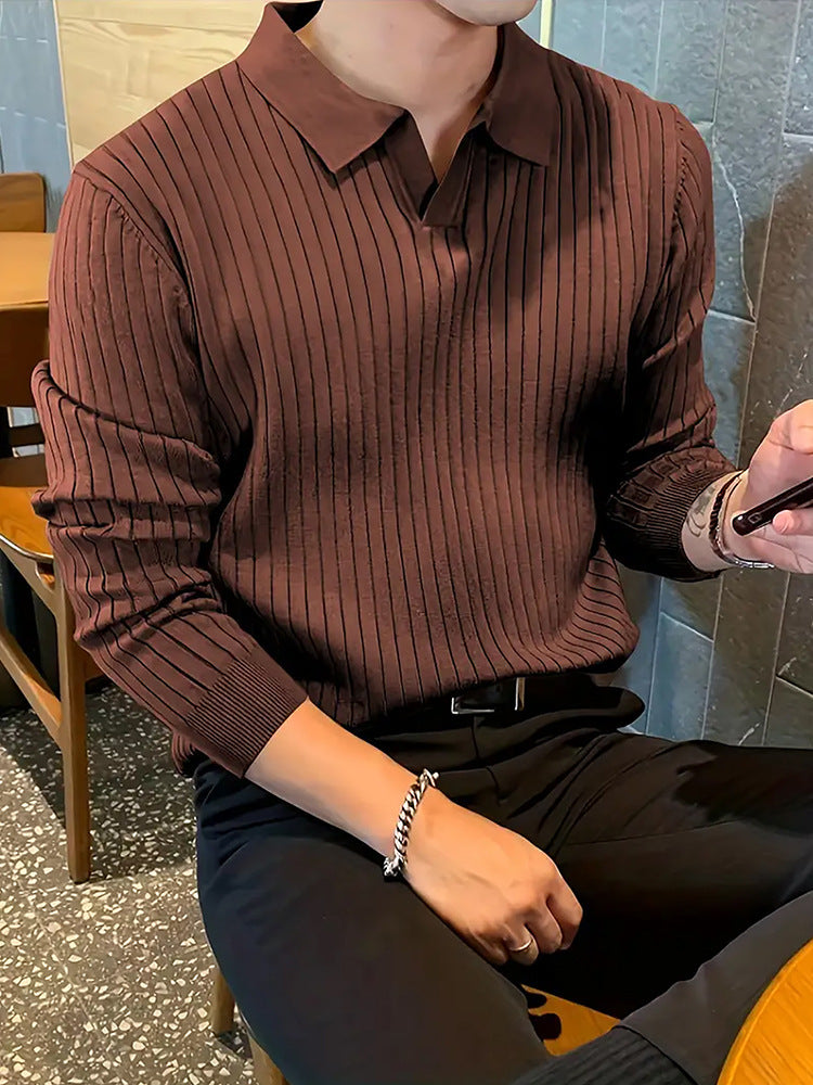 Image of LAPEL | Old Money Slim Knit Polo Shirt, Menswear, Uncategorized, CERPELO
