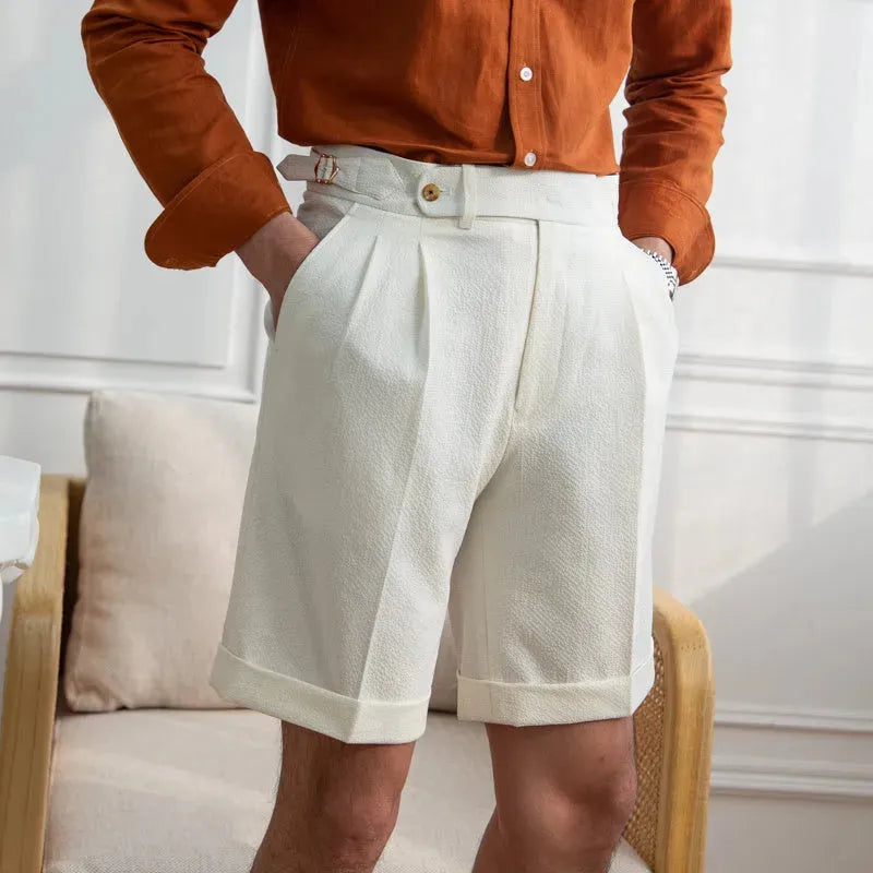 Slim Men's Shorts Casual Seersucker, Menswear, CERPELO