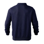 Lapel Jacquard Half-zipper Sweatshirt - CERPELO