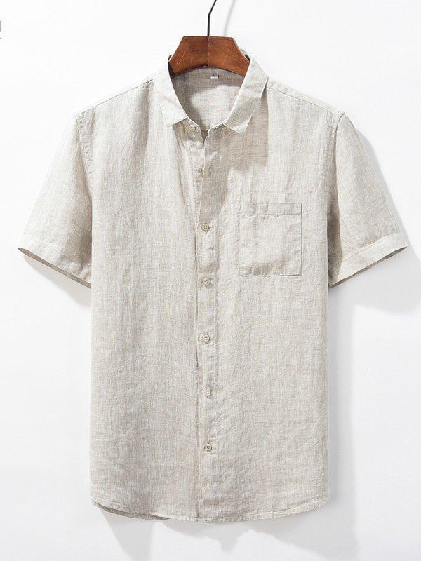 AMURE Linen Casual Lapel Shirt