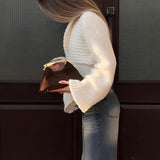 Elegant V Neck Trendy Front Sweaters