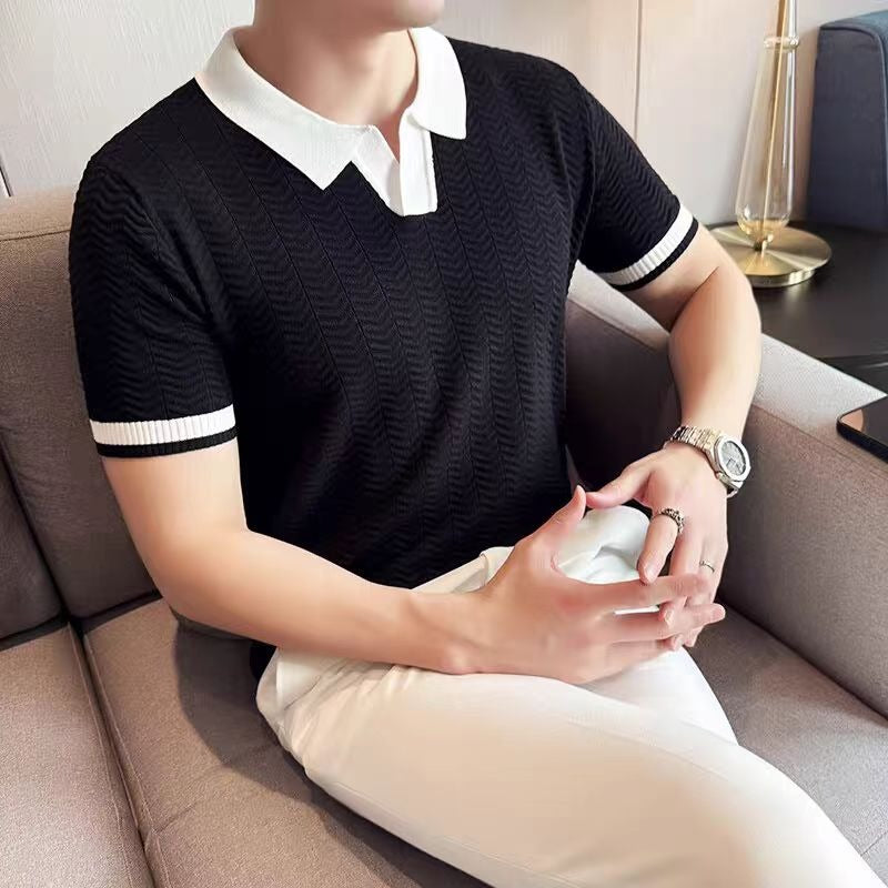 Image of ICE SILK KINTTED POLO - CERPELO
