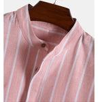 Casual Linen And Cotton Stand-up Collar Thin Men's Shirt, Menswear, CERPELO