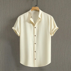 Image of Men's Fashion Casual Stand Collar Short Sleeve Shirt, Menswear, Uncategorized, CERPELO