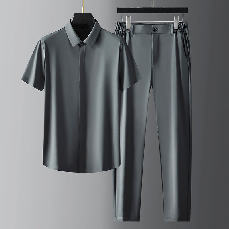 GIANO - Men's Short-sleeve Shirt Suit