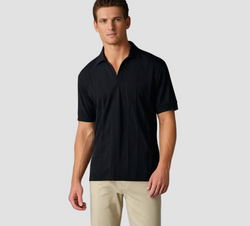 Image of MAURIZO ™ | Men's Old Money Short-Sleeve Ribbed Polo T-Shirt