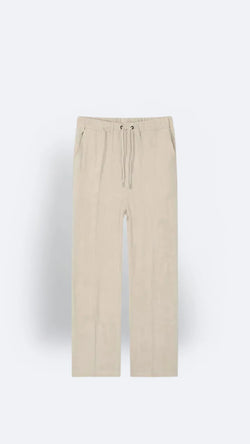 Image of Men's Cropped Casual Pants Cotton And Linen Trousers - CERPELO