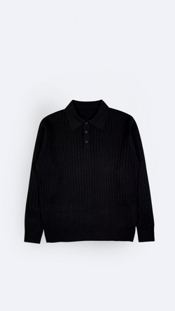 Image of VEIRE - Polo Shirt Lapel Sweater Men's Long Sleeve