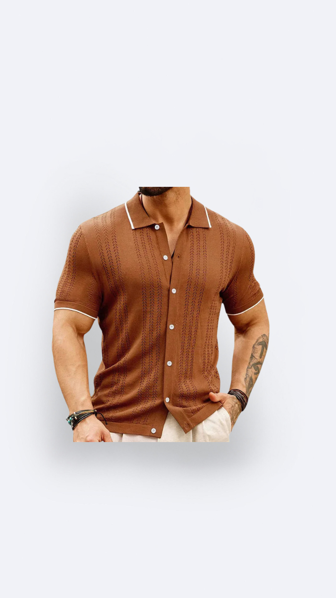 Short-sleeved Polo Old Money Men's Clothing