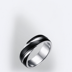 Black Titanium Steel Twill Men's Ring - CERPELO