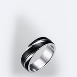 Black Titanium Steel Twill Men's Ring - CERPELO