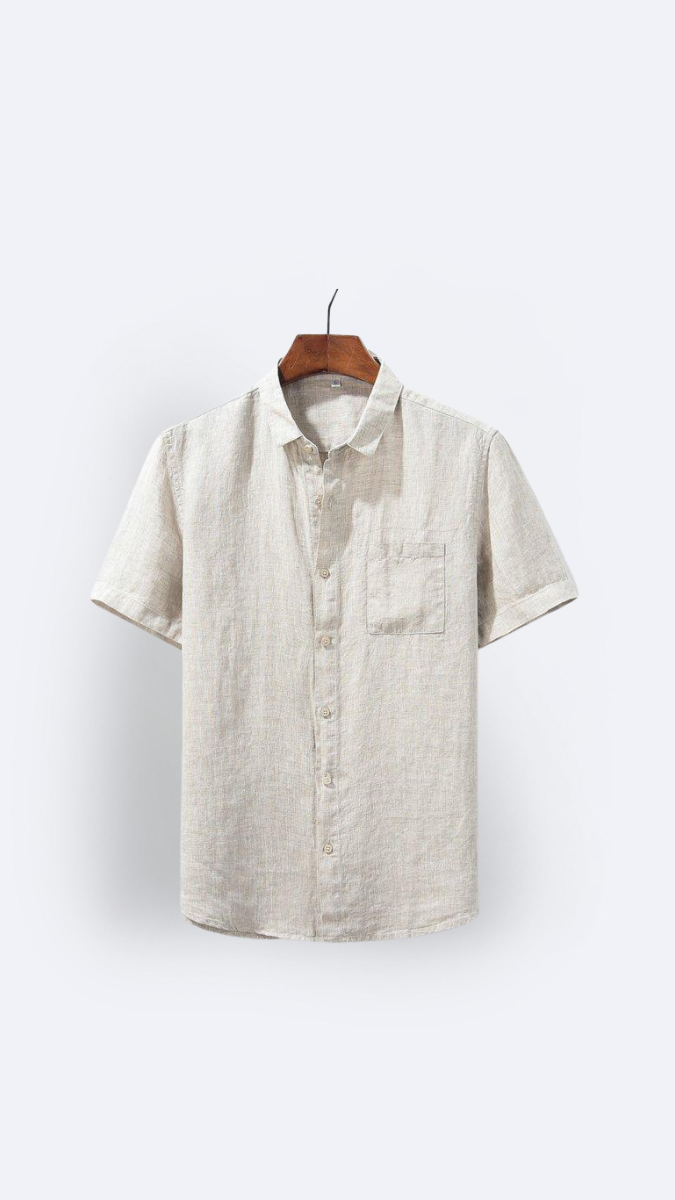 AMURE Linen Casual Lapel Shirt