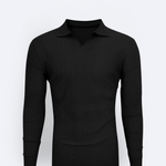 LAPEL | Old Money Slim Knit Polo Shirt - CERPELO