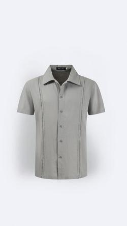 Collection of Men's Linen Shirt - Casual Short-Sleeved in a gallery layout