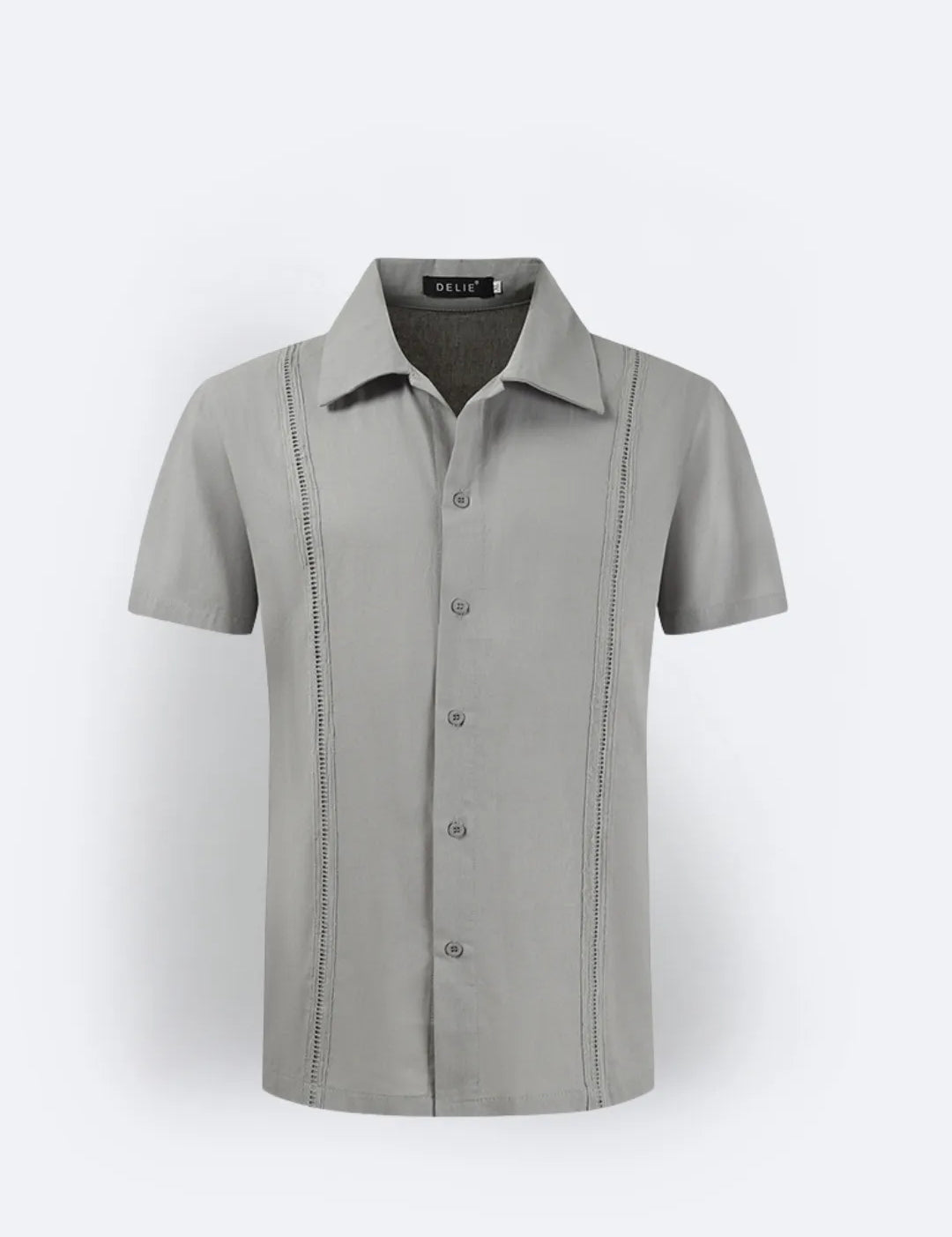 Men's Linen Shirt - Casual Short-Sleeved