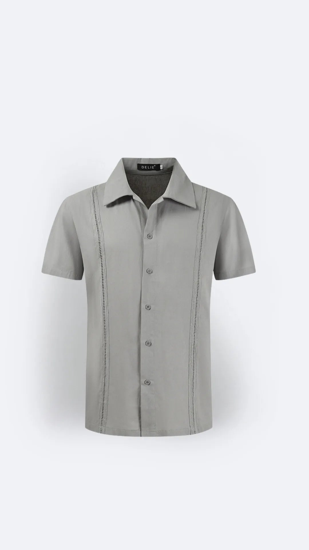 Men's Linen Shirt - Casual Short-Sleeved