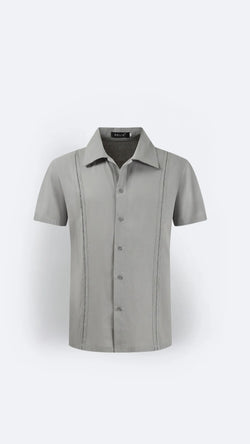 Image of Men's Linen Shirt - Casual Short-Sleeved