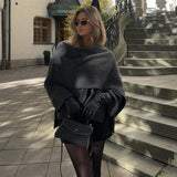 Cape Knitted Sweater Coat