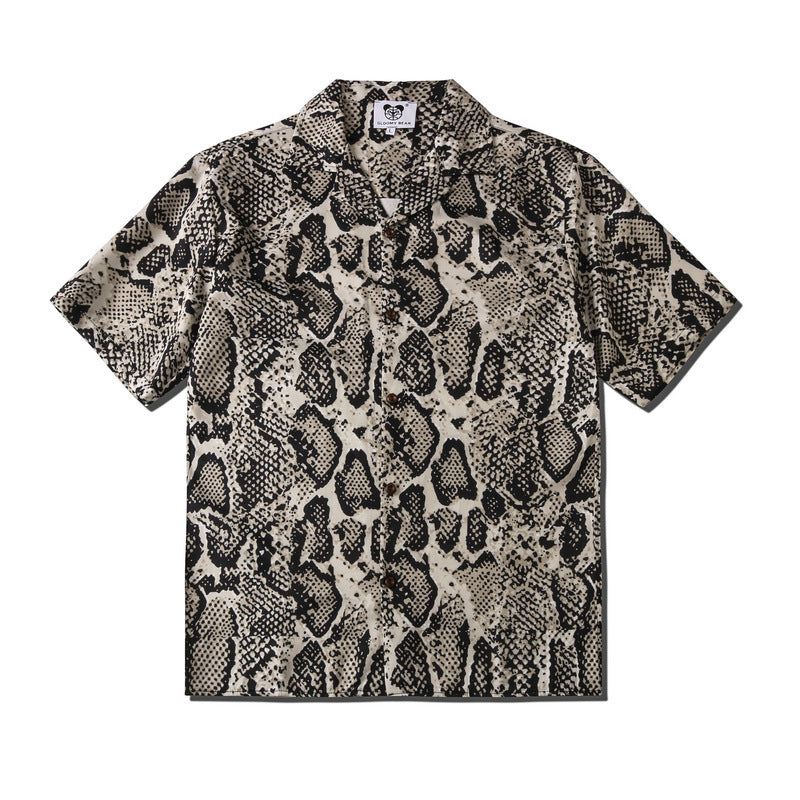 Collection of Leopard  Short Sleeve Shirt, Menswear, CERPELO in a gallery layout