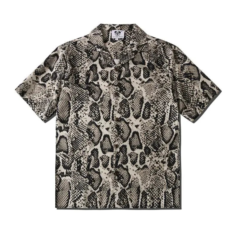 Leopard  Short Sleeve Shirt, Menswear, CERPELO