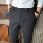 Slim-fit Thickened Wool Casual Old Money Pants - CERPELO