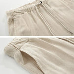 Men's Cropped Casual Pants Cotton And Linen Trousers, Menswear, Uncategorized, CERPELO