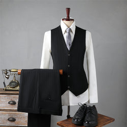 Image of Double Breasted Stripes Men's Suits