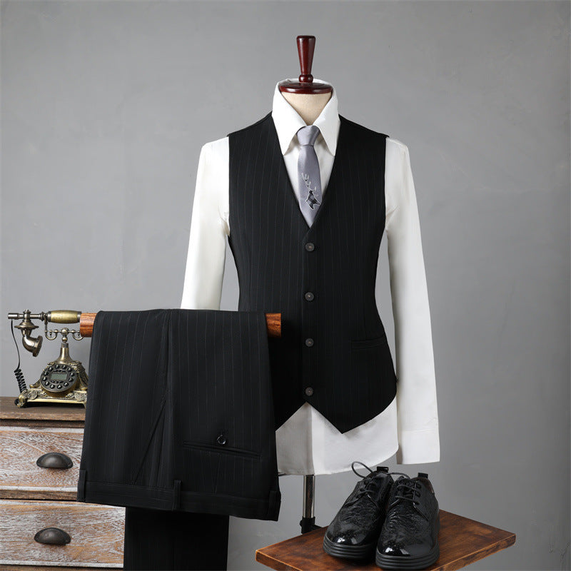 Double Breasted Stripes Men's Suits