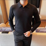 Men's Old Money Lapel Sweater - Stylish Winter Pullover