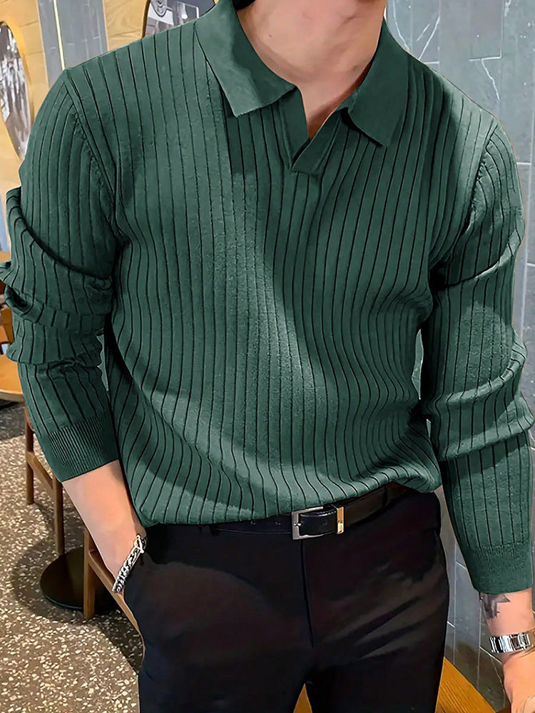 Image of LAPEL | Old Money Slim Knit Polo Shirt, Menswear, Uncategorized, CERPELO