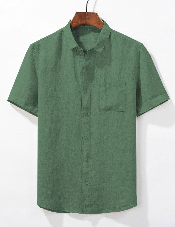 AMURE Linen Casual Lapel Shirt