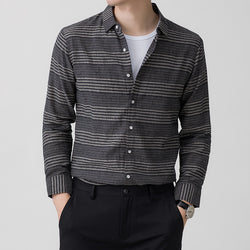 Image of ECLAIR - Linen Striped Shirt Men