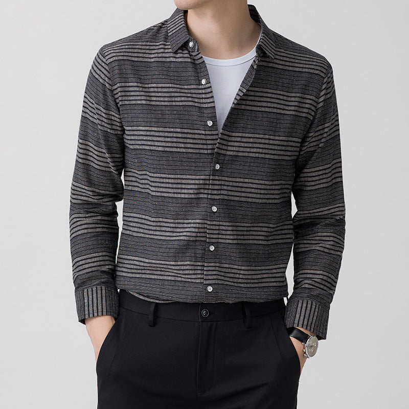 ECLAIR - Linen Striped Shirt Men