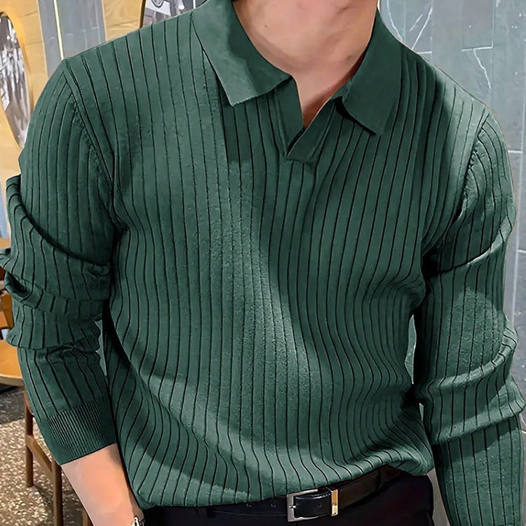 Image of LAPEL | Old Money Slim Knit Polo Shirt, Menswear, Uncategorized, CERPELO