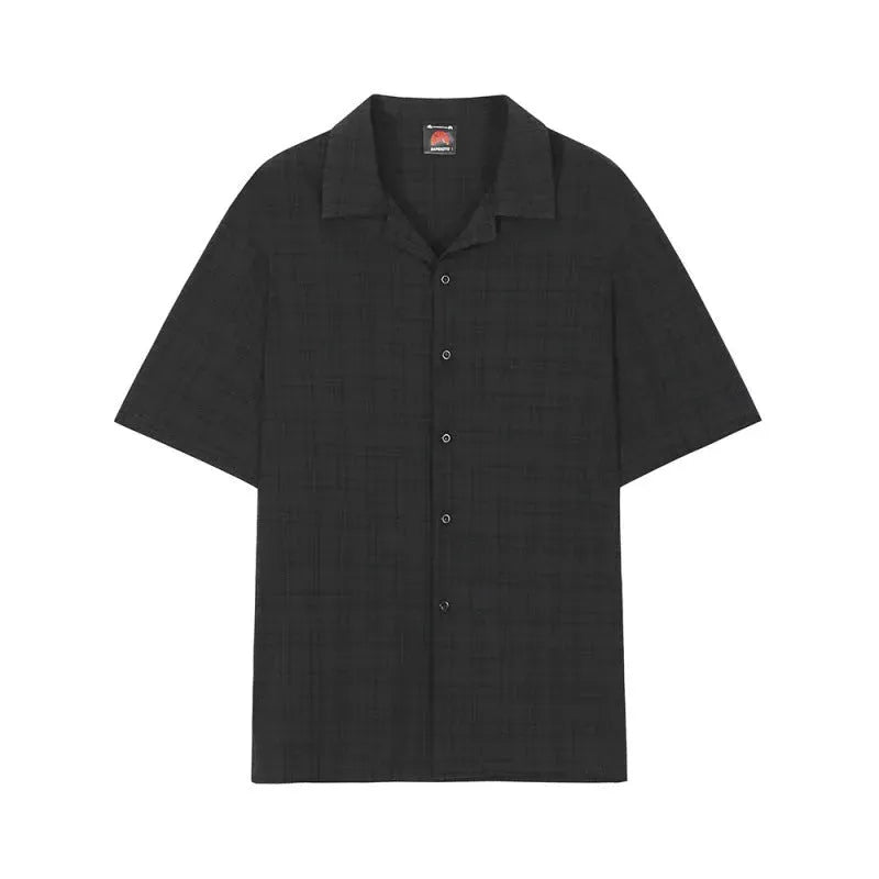 Checkered Summer Short-sleeved Shirt For Men, Menswear, CERPELO