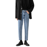 Men's Loose Straight Cropped Pants