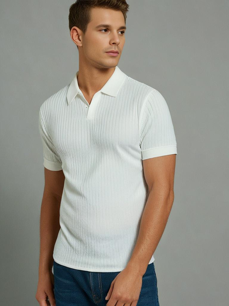 Image of ELCLASO | Summer Old Money Lapel Knitting Top - CERPELO