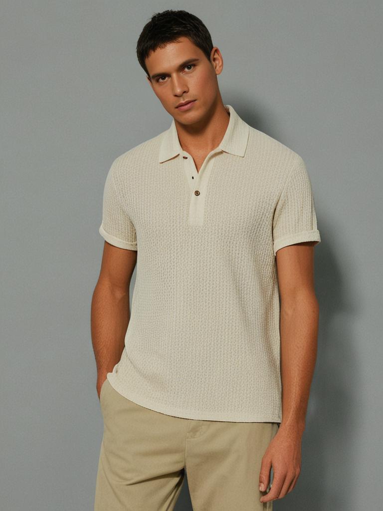 Image of CAPRI | Men's Casual Old Money Loose Short Sleeves T-Shirt