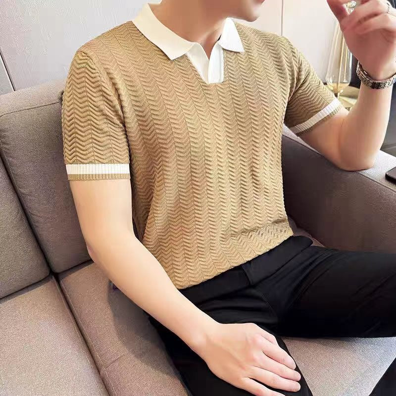 Image of ICE SILK KINTTED POLO - CERPELO