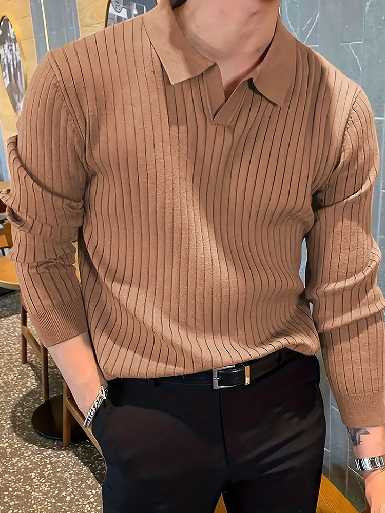 Image of LAPEL | Old Money Slim Knit Polo Shirt, Menswear, Uncategorized, CERPELO