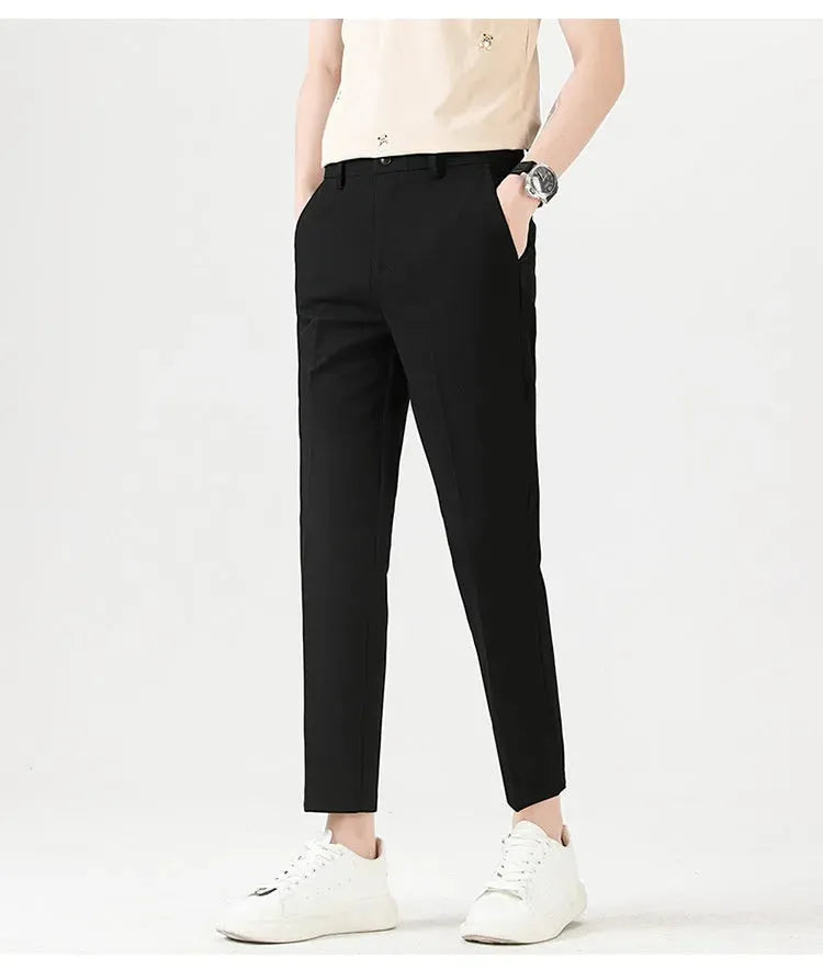 Image of TIMEL | Slim Old Money Trousers - CERPELO