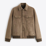 Suede Velvet Jacket Coat